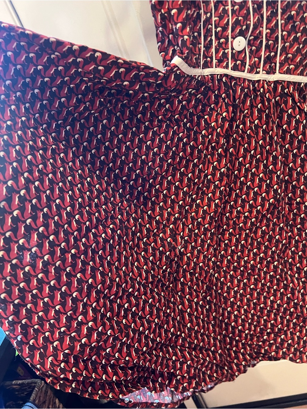 Retrolicious Red Fox Pattern Dress - Picture 3 of 4